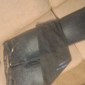 Mens dark wash red camel jeans never worn